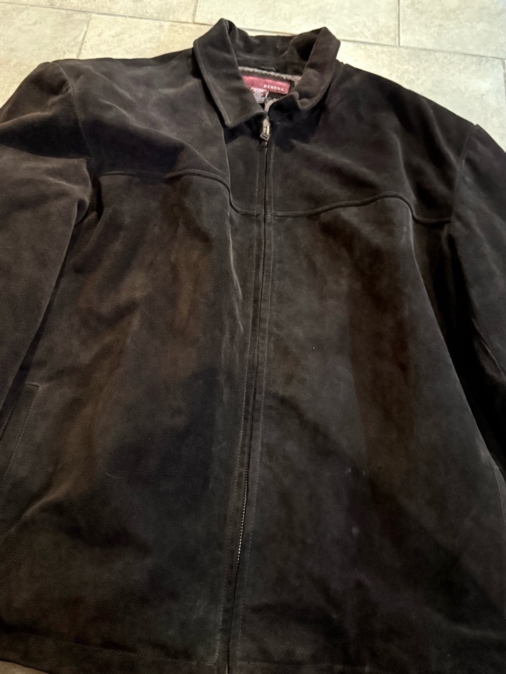 Vintage Merona women’s espresso Leather Suede Jacket Size XL